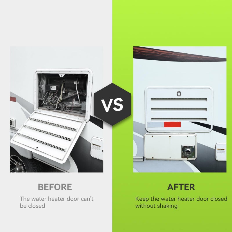 RVMATE غطاء قفل سخان الماء RVMATE RV حزمة 2 قفل كام سخان الماء RV مثبت سخان الماء للكامبر - Image 2